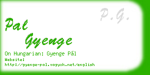 pal gyenge business card