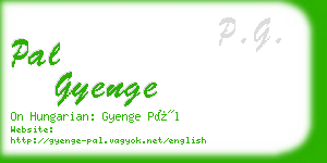 pal gyenge business card